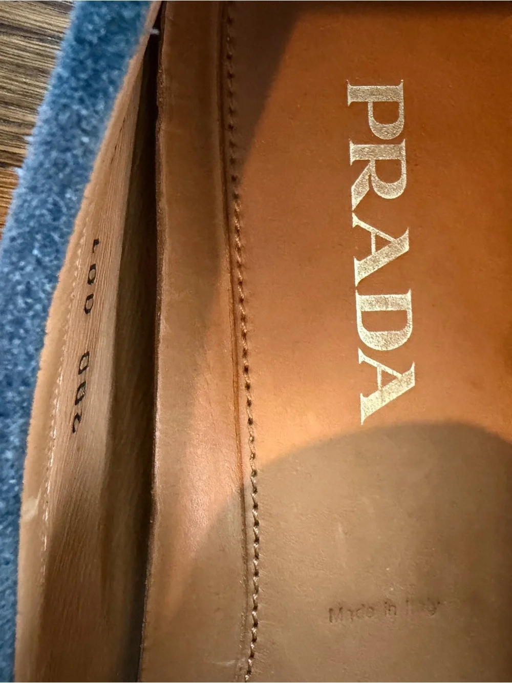 Prada Men’s Blue Suede Drivers